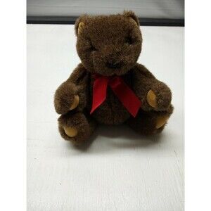 Vintage 1993 GUND Jointed Chocolate Brown Teddy Bear Plush Stuffed Animal 11"H